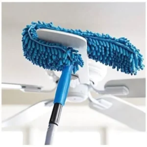 Fan Duster Flexible Micro Fiber Duster With Telescopic Stainless Steel Handle For Fan Cleaning Specially( Random Color )