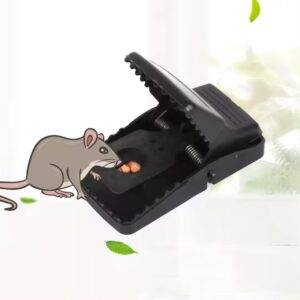 Best Seller Pest Control Catcher Automatic Spring Reusable Plastic Black Rat Mice Mouse Traps Pack Of 1