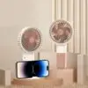 Portable Handheld Fan With Cellphone Stand – Rechargeable (random Color) - Image 5